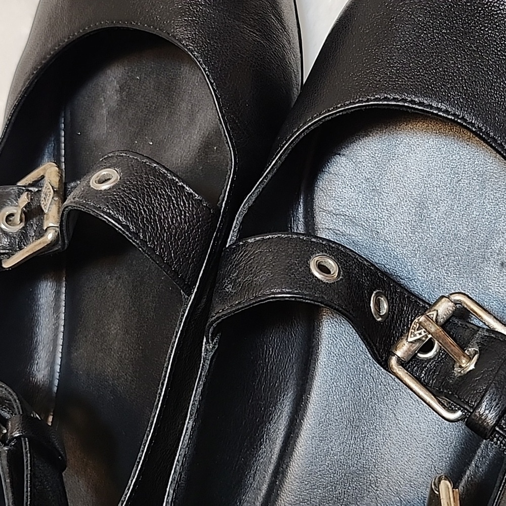 Ba&sh Canya Ballerina Black Leather Ankle Strap Ballet Flats Loafers Shoes Sz 7 - Picture 10 of 16